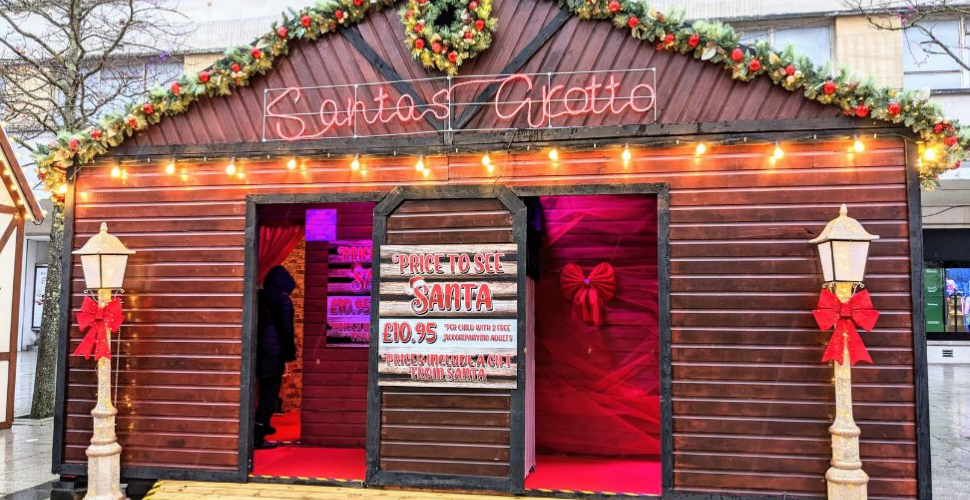 Santa's Grotto in Plymouth City Centre Christmas Market